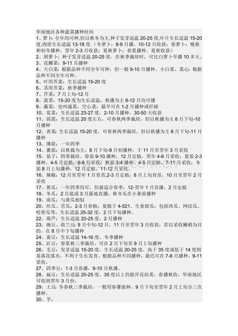 蔬菜种植季节主要品1.doc_第2页