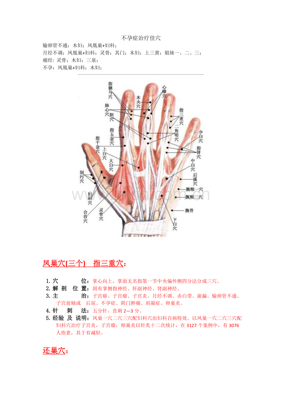 不孕症治疗佳穴.doc_第1页