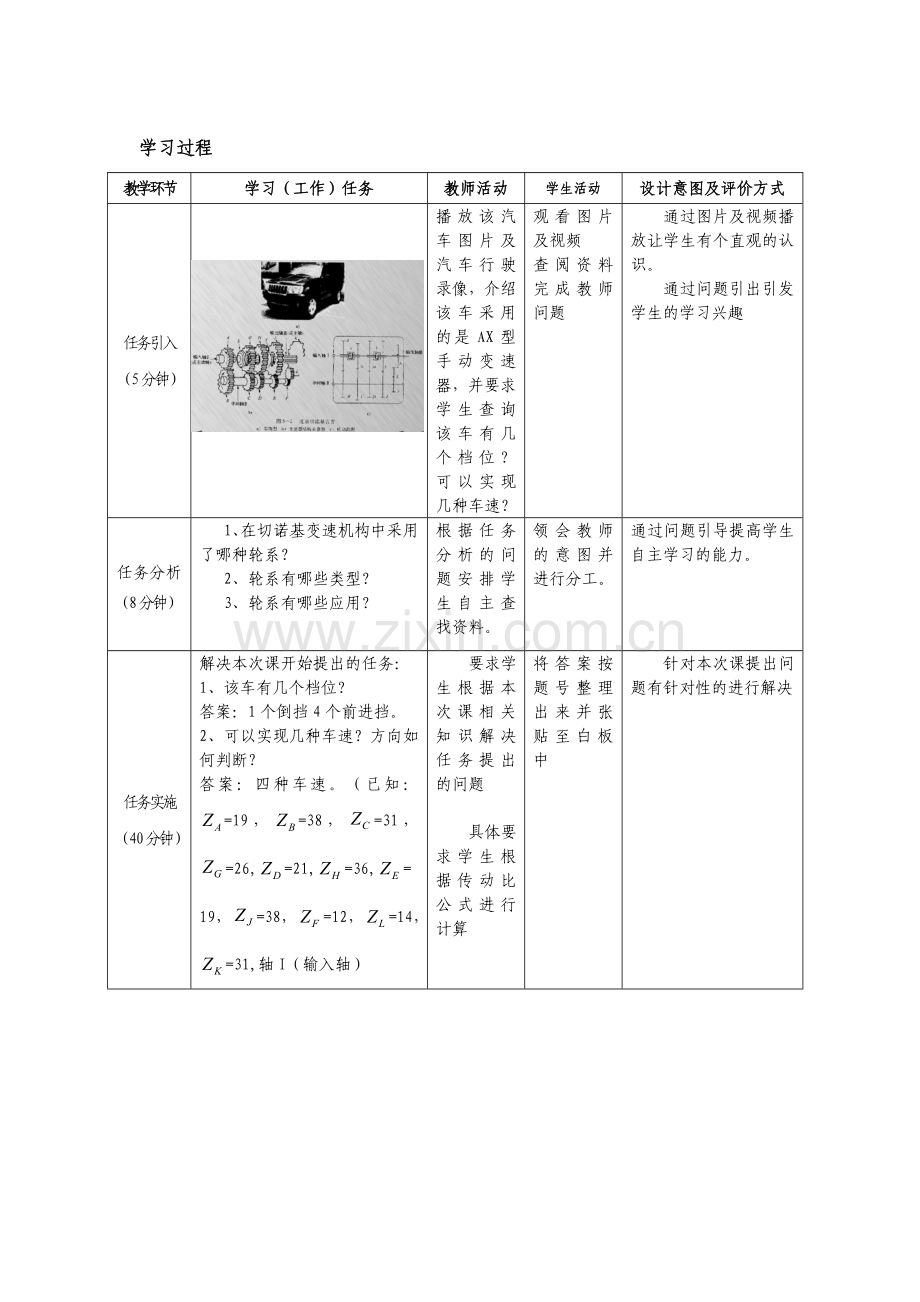 任务1-分析北京切诺基吉普车变速器轮系.doc_第2页