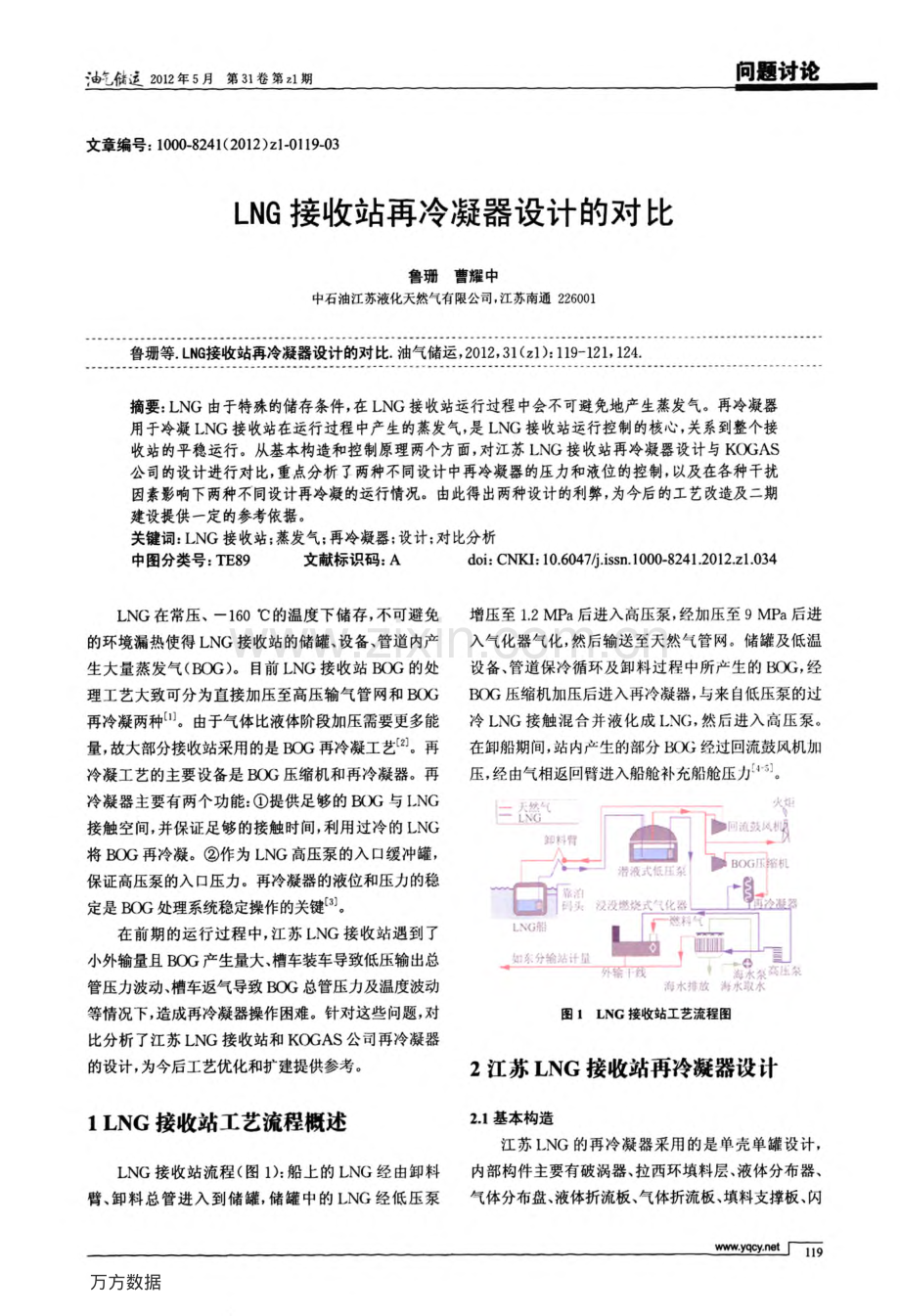 LNG接收站再冷凝器设计的对比.pdf_第1页