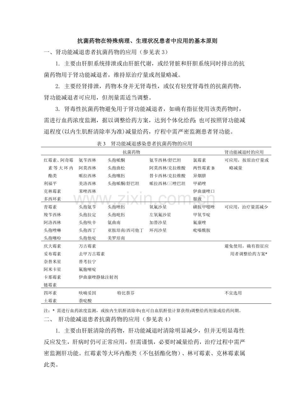 抗菌药物在特殊病理、生理状况患者中应用的基本原则.doc_第1页