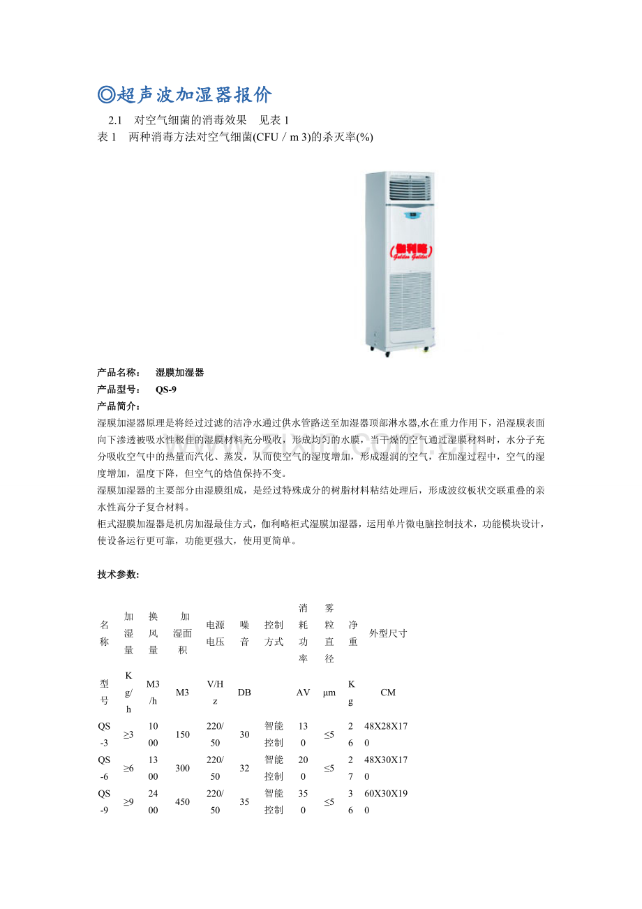 超声波加湿器报价.doc_第1页