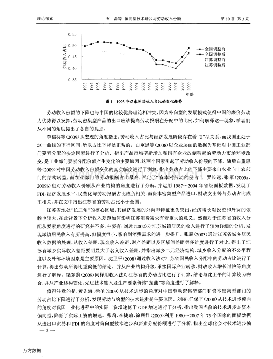 偏向型技术进步与劳动收入份额——以江苏省为例.pdf_第2页
