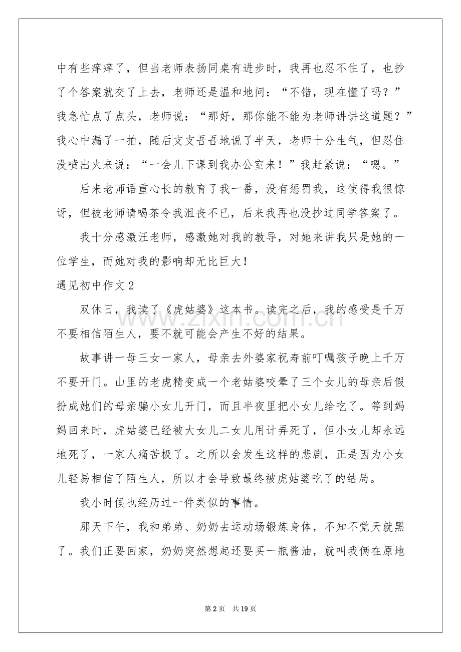 遇见初中作文合集15篇.docx_第2页
