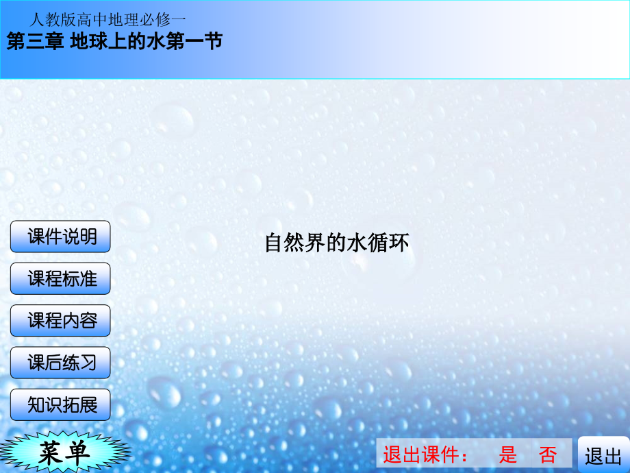 高中地理必修一第三章第一节自然界的水循环.ppt_第2页