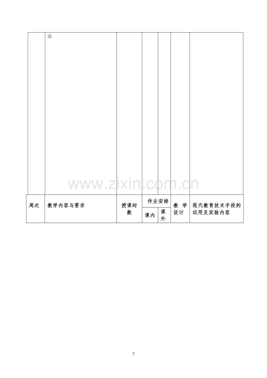 信息技术教学计划(高一下）.doc_第2页