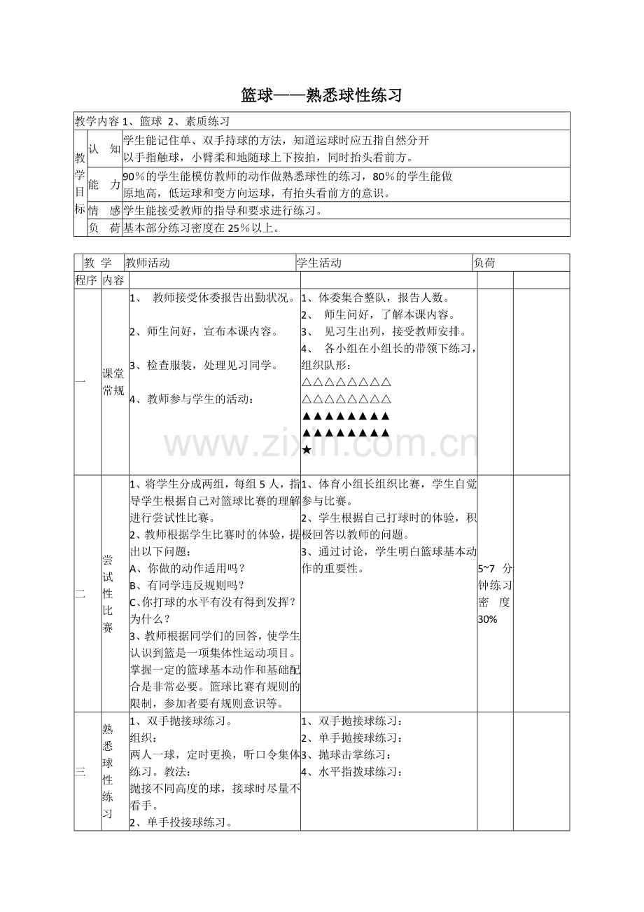 篮球——熟悉球性练习.doc_第1页