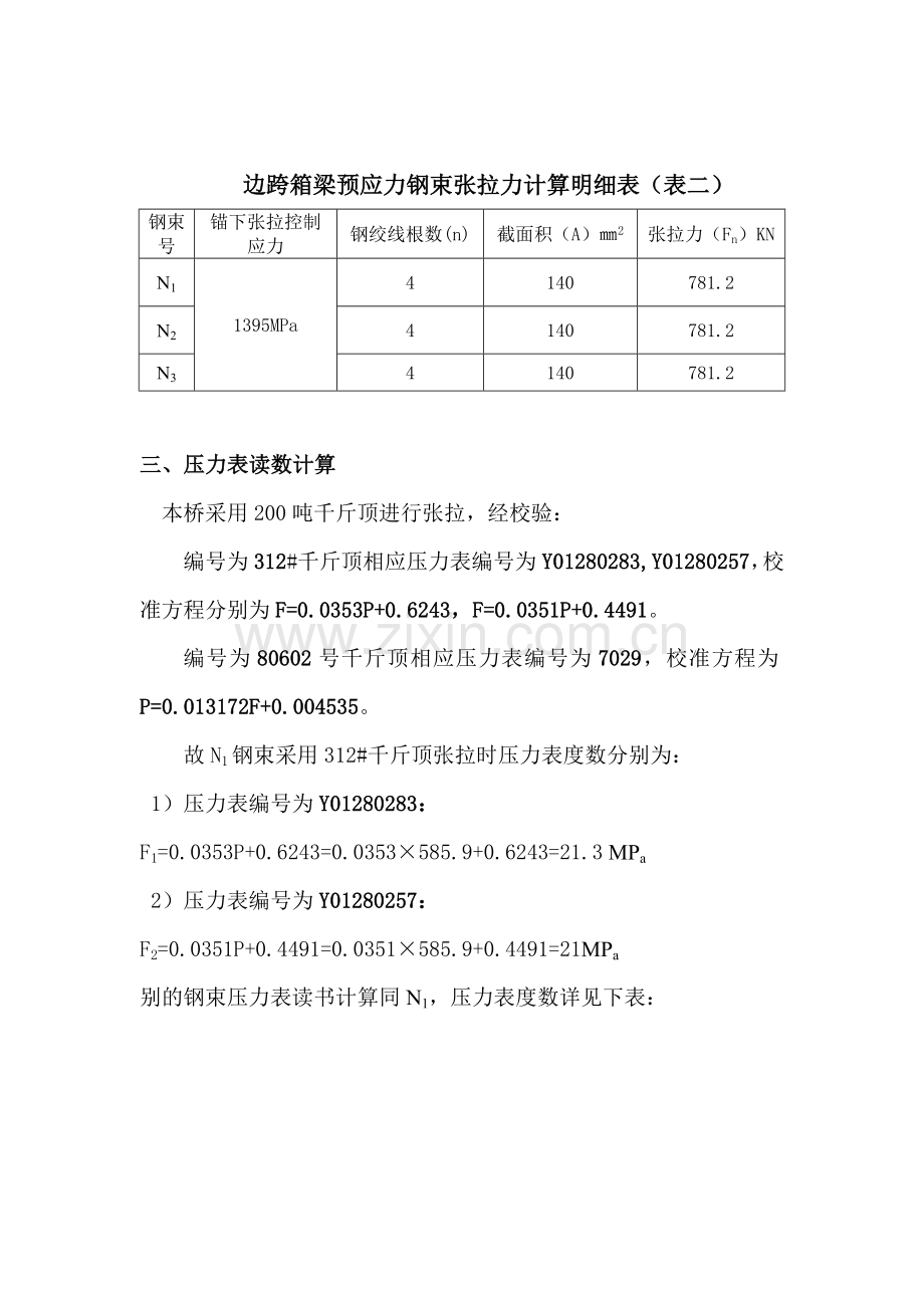 20米箱梁张拉计算报告书.doc_第2页