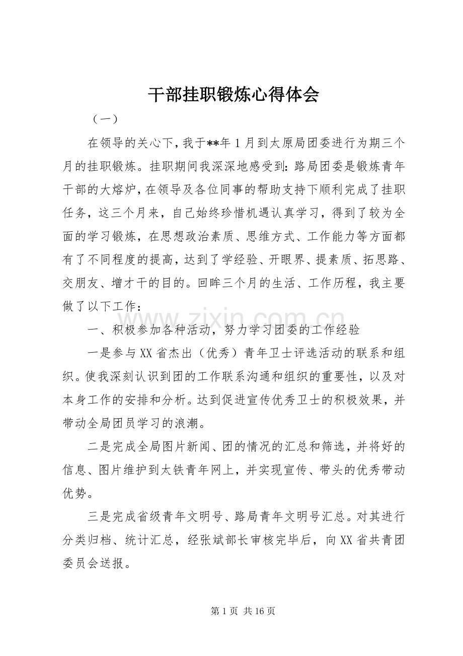 干部挂职锻炼体会心得.docx_第1页