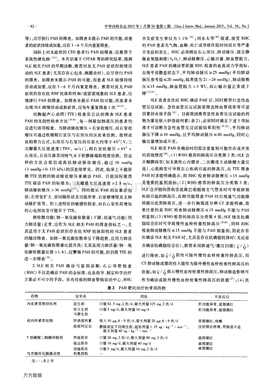 中国成人系统性红斑狼疮相关肺动脉高压诊治共识.pdf_第2页