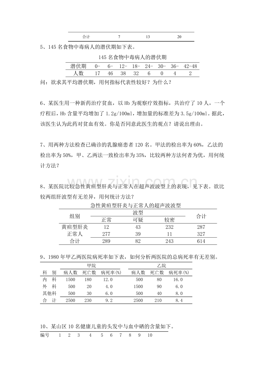 医学统计学上机试题 U.doc_第2页