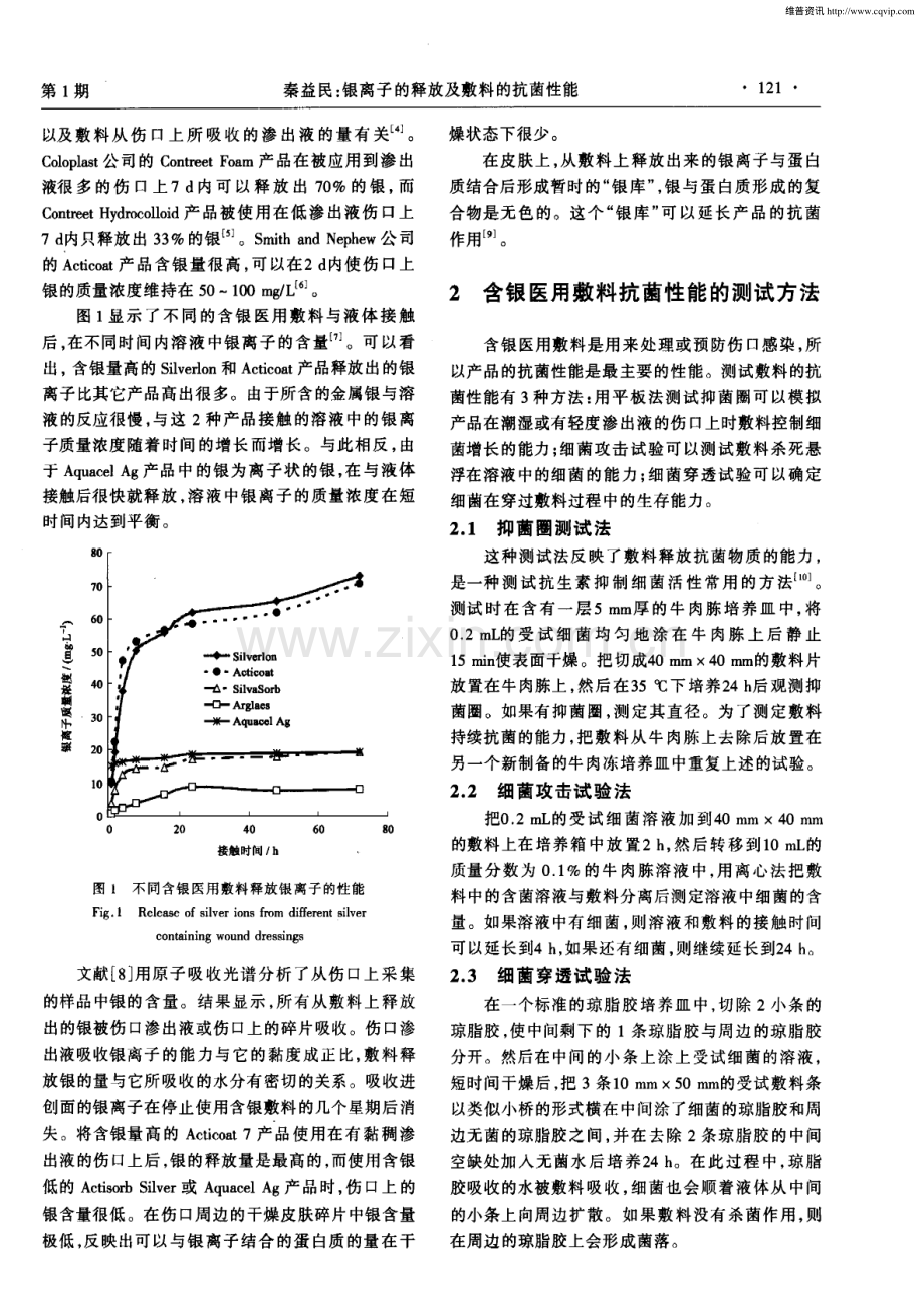 银离子的释放及敷料的抗菌性能.pdf_第2页