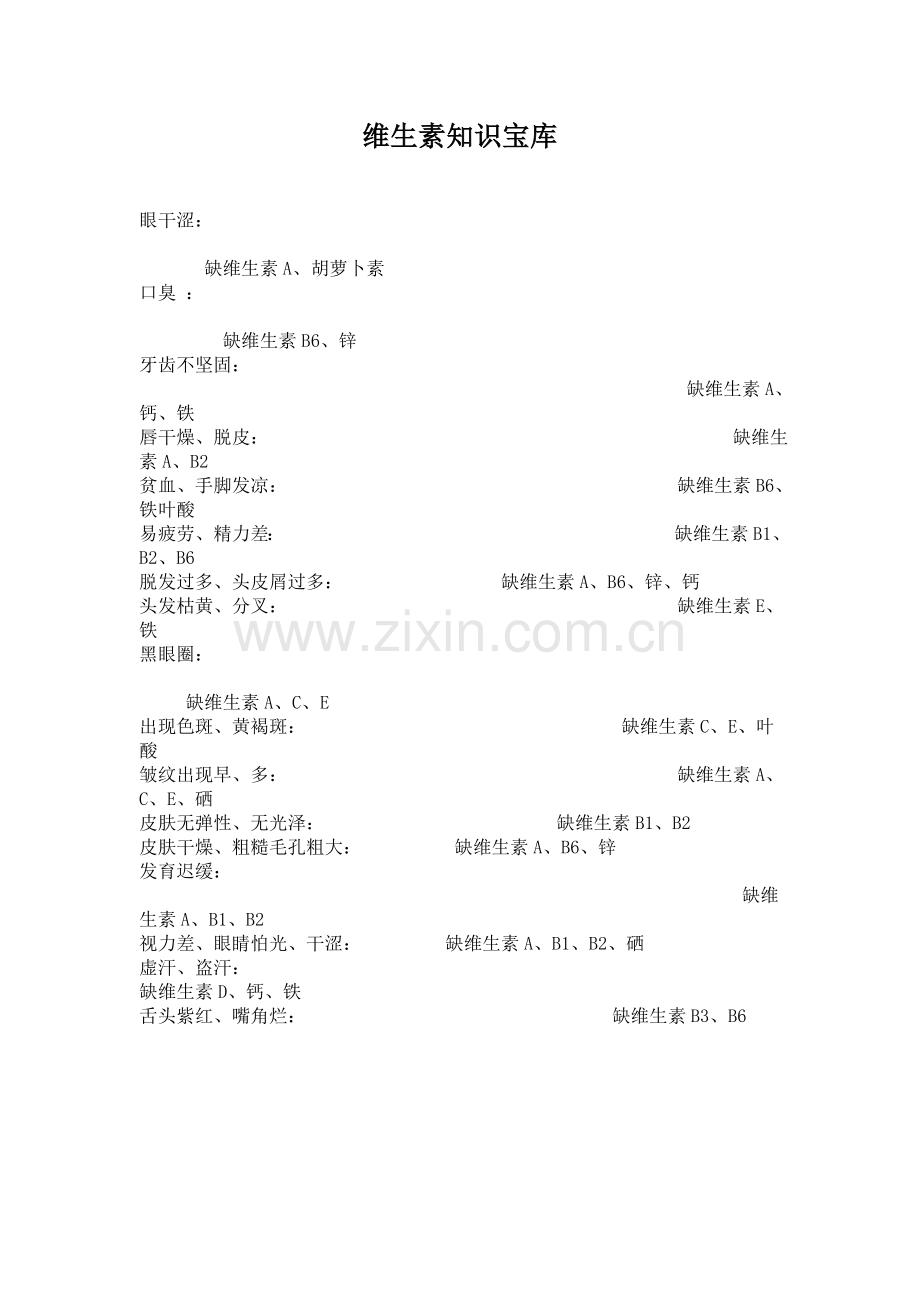 维生素知识宝库.doc_第1页