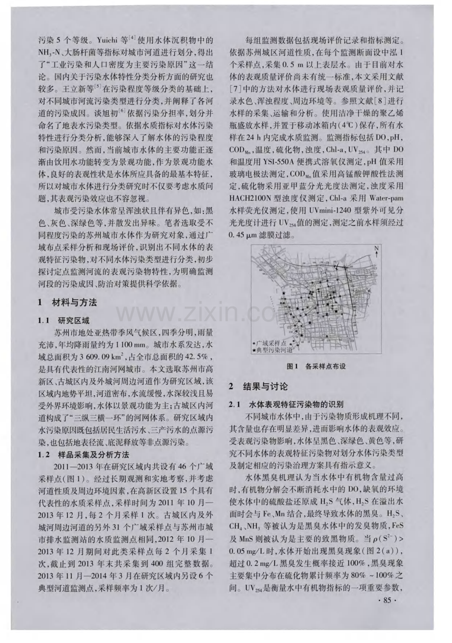 城市不同水体表观特征污染物及污染类型识别.pdf_第2页