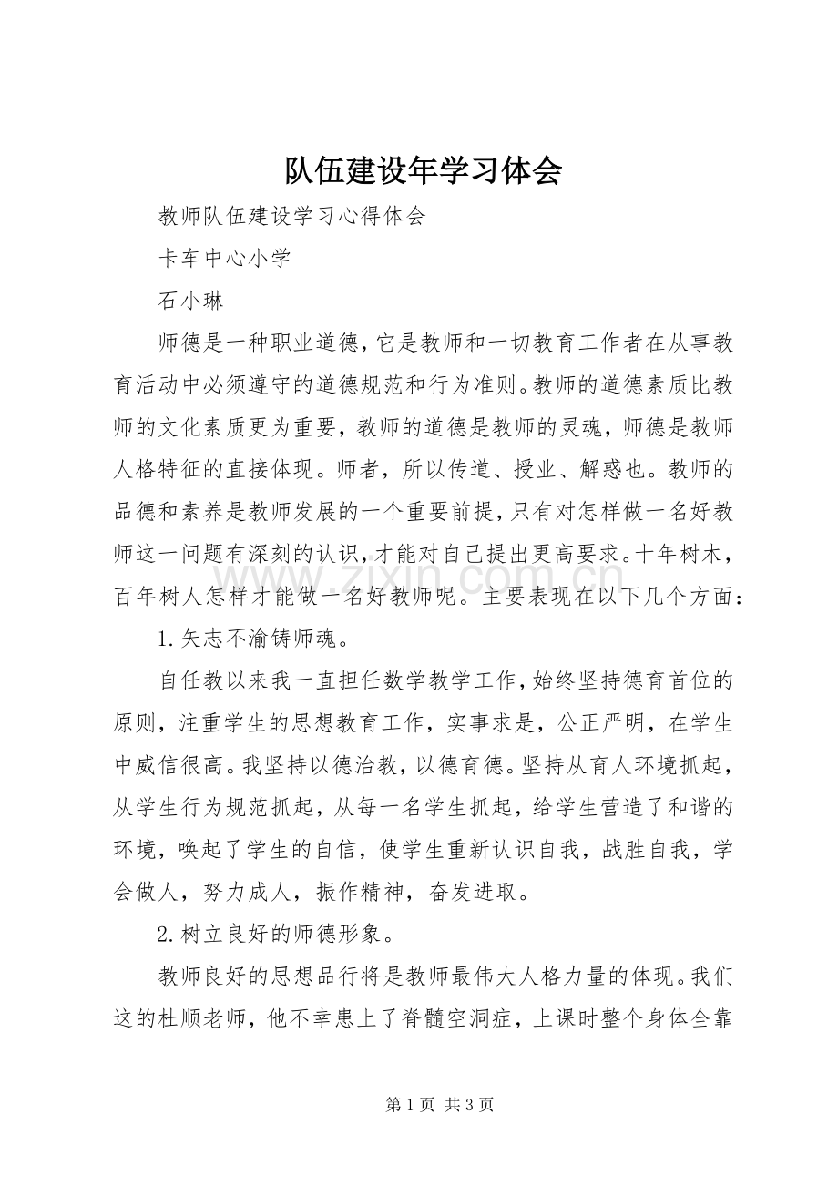队伍建设年学习体会.docx_第1页