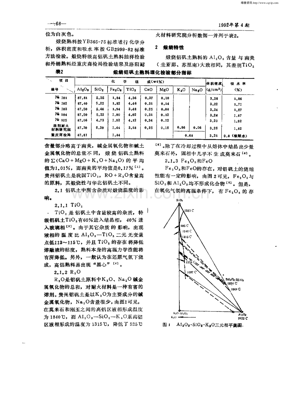 贵州高铝矾土熟料的煅烧及特性.pdf_第2页
