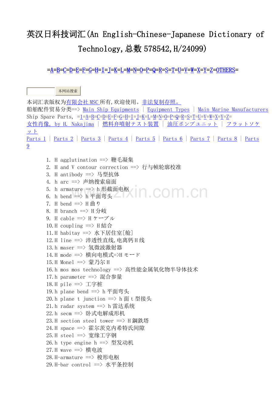 英汉日科技词汇H.doc_第1页