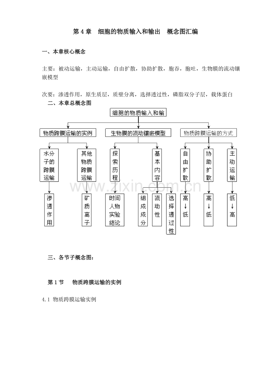 必修一第四章概念图.doc_第1页