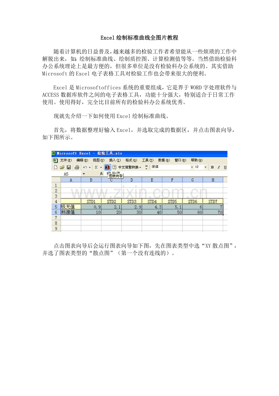 运用Excel做标准曲线.doc_第1页