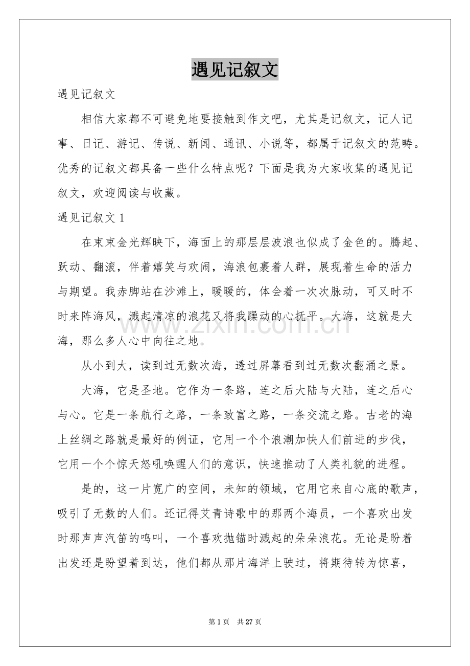 遇见记叙文.docx_第1页