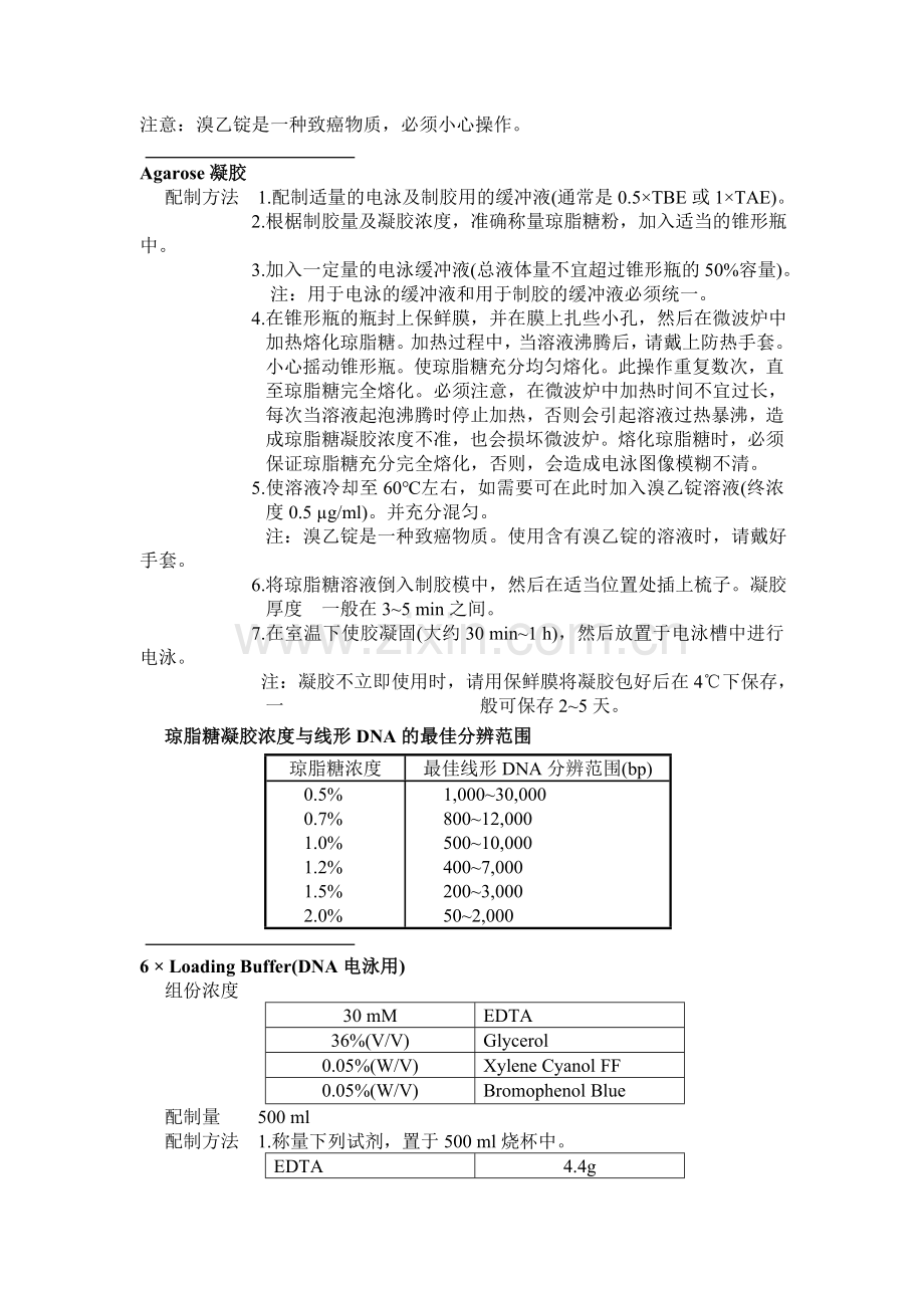核酸电泳相关试剂、缓冲液的配制方法.doc_第2页