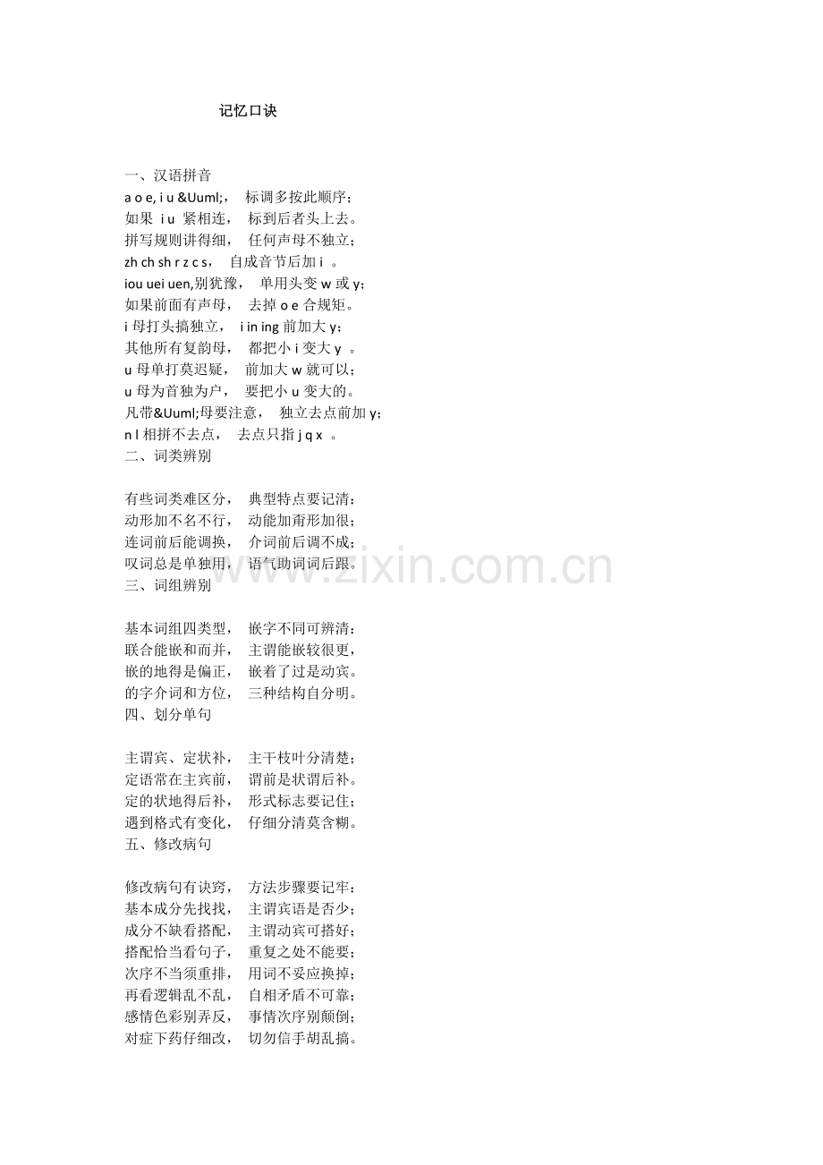 语法记忆口诀.docx_第1页