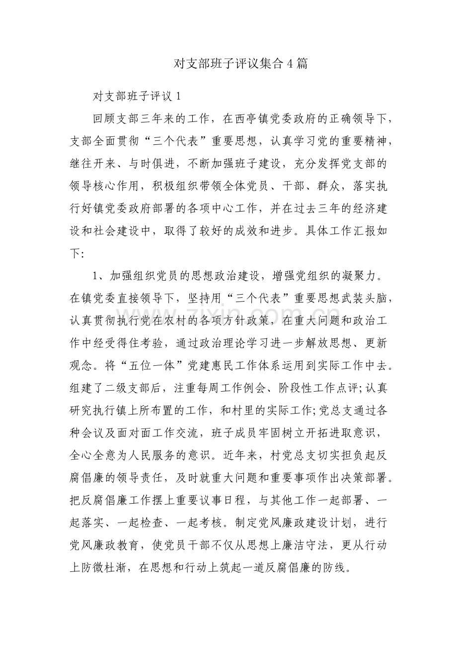 对支部班子评议集合4篇.pdf_第1页