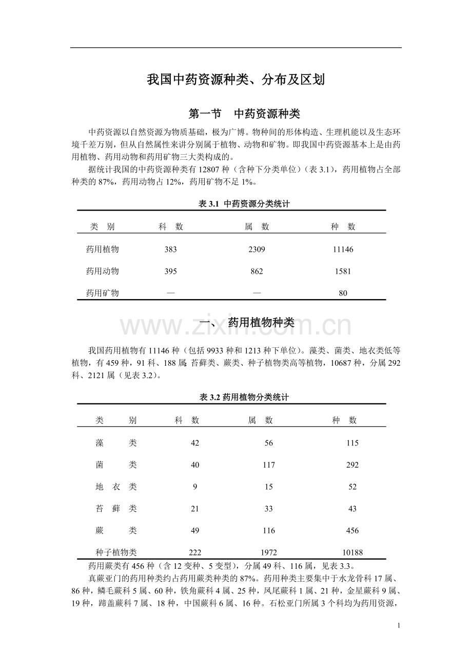 我国中药资源种类、分布及区划.doc_第1页