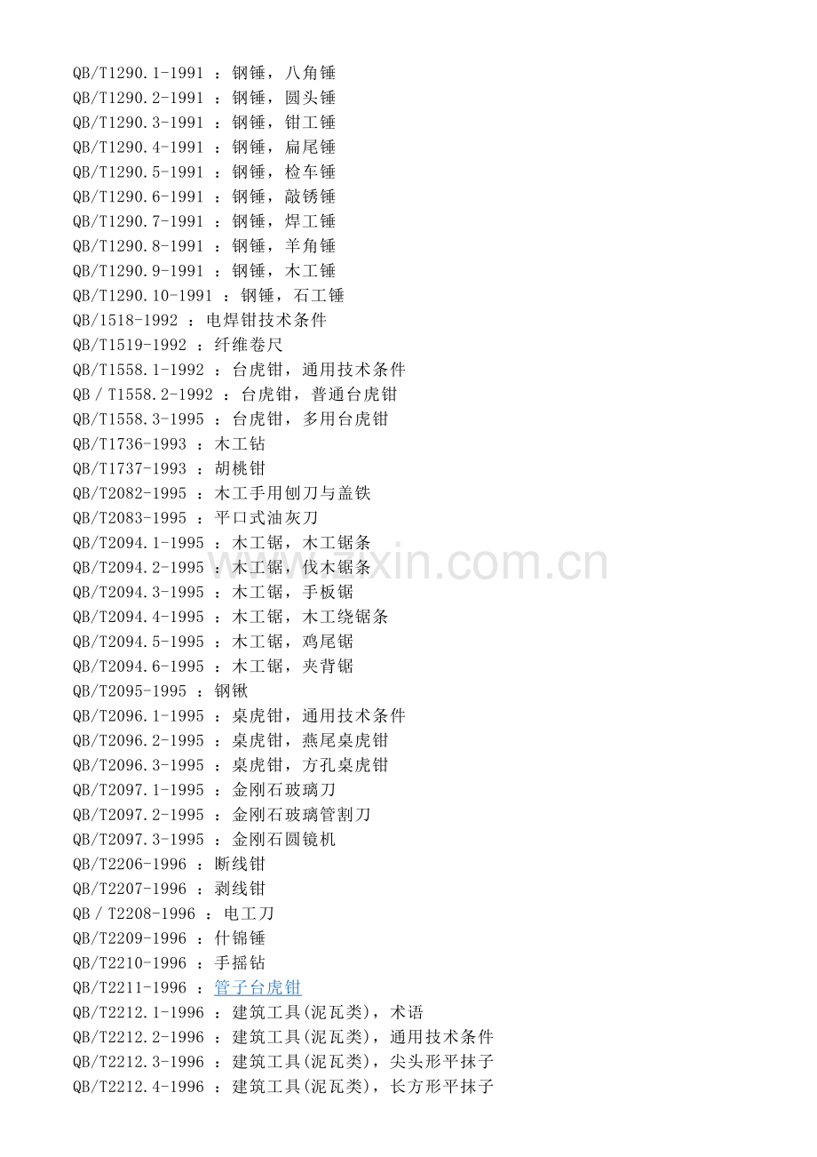 五金工具标准目录.docx_第2页