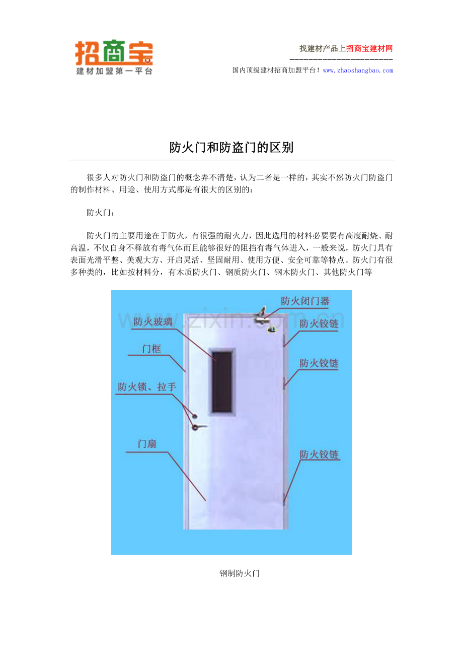 防火门和防盗门的区别.doc_第1页