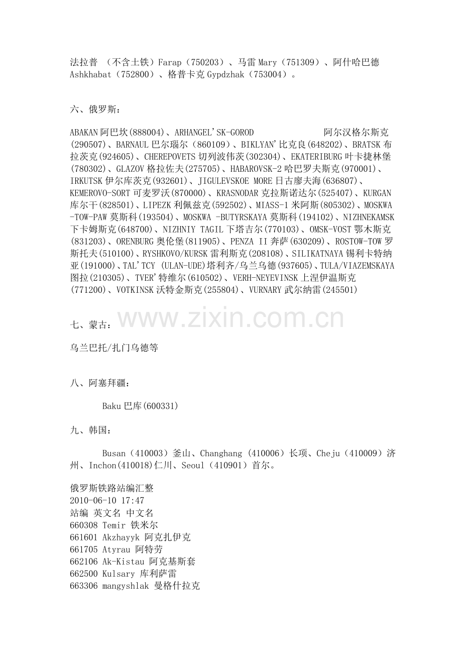 俄罗斯铁路站编汇整.doc_第2页