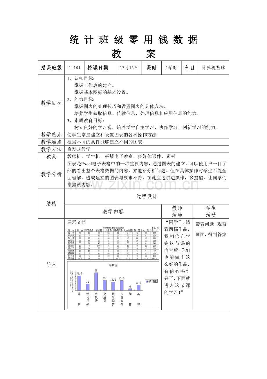 教案-统计班级零用钱据.doc_第1页