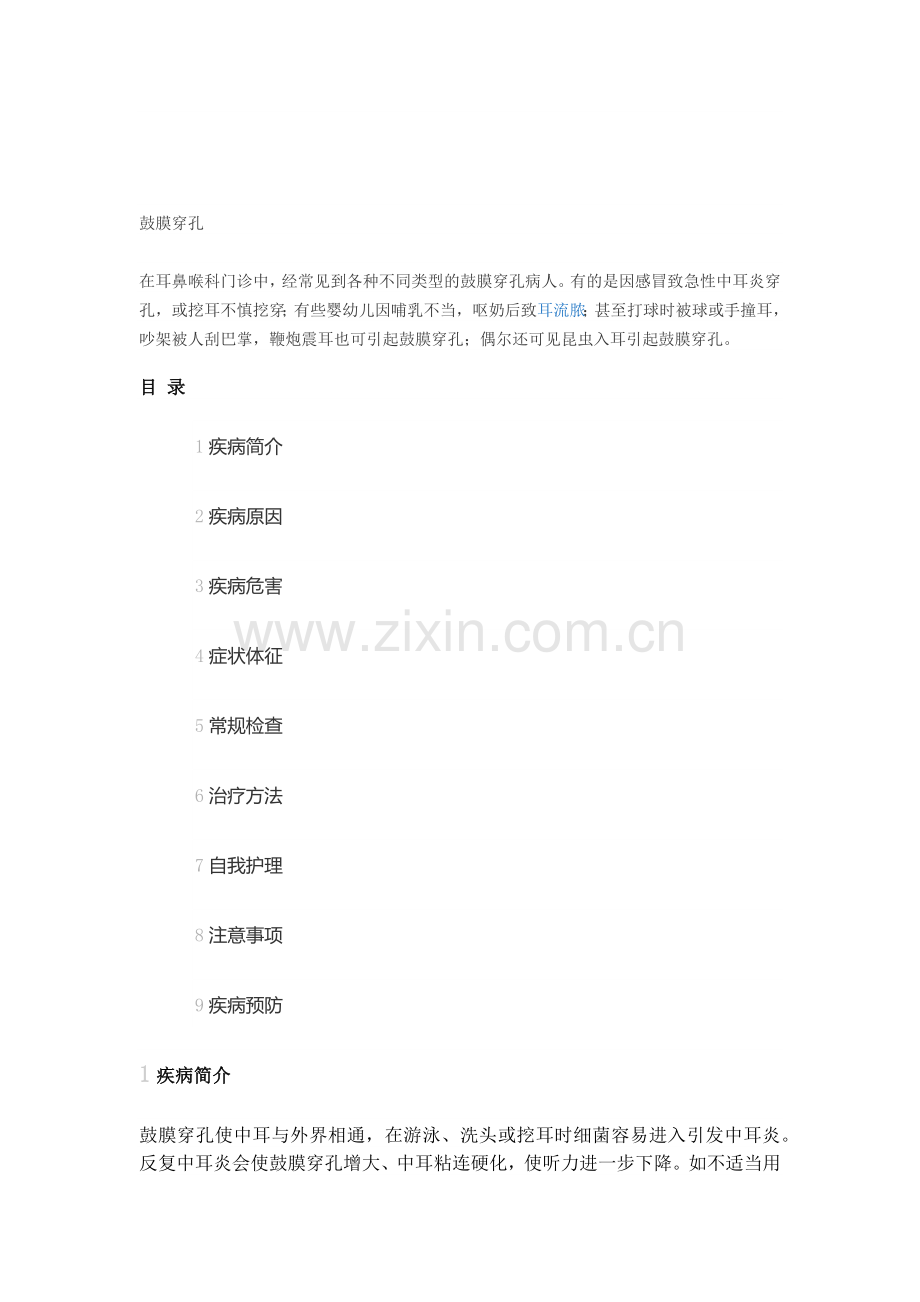 鼓膜穿孔.docx_第1页