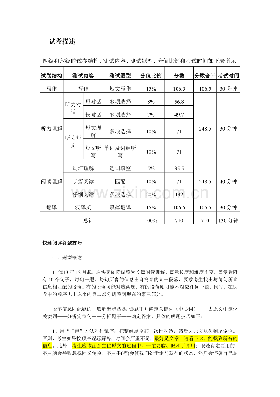 英语6级考试时间安排、时间分配及快速阅读答题技巧.doc_第2页