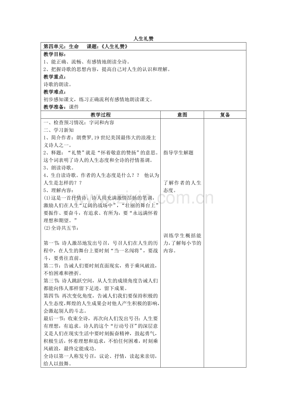人生礼赞.doc_第1页