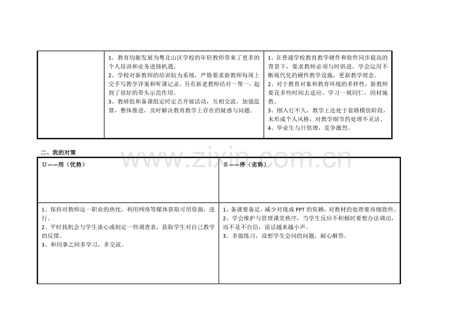 个人自我诊断SWOT分析表（南阳中学-罗宇洁）.doc_第2页