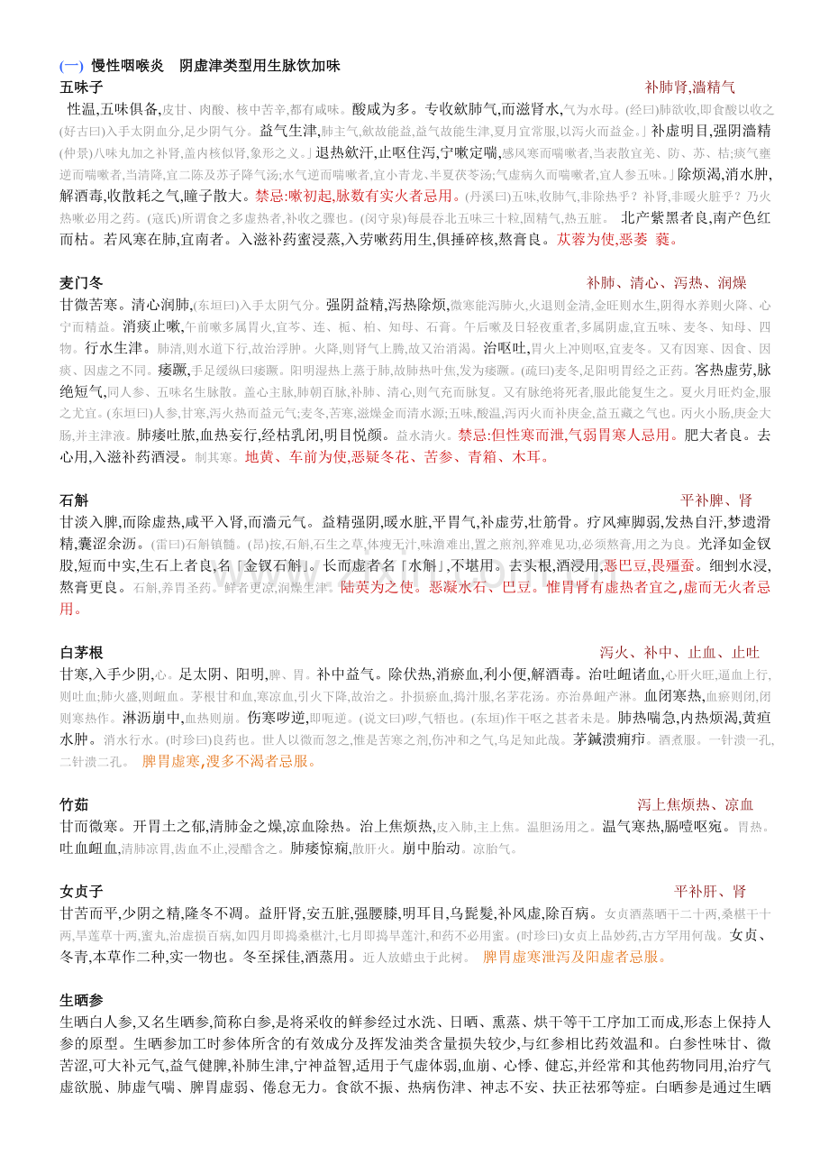 慢性咽喉炎相关中药解读.doc_第1页
