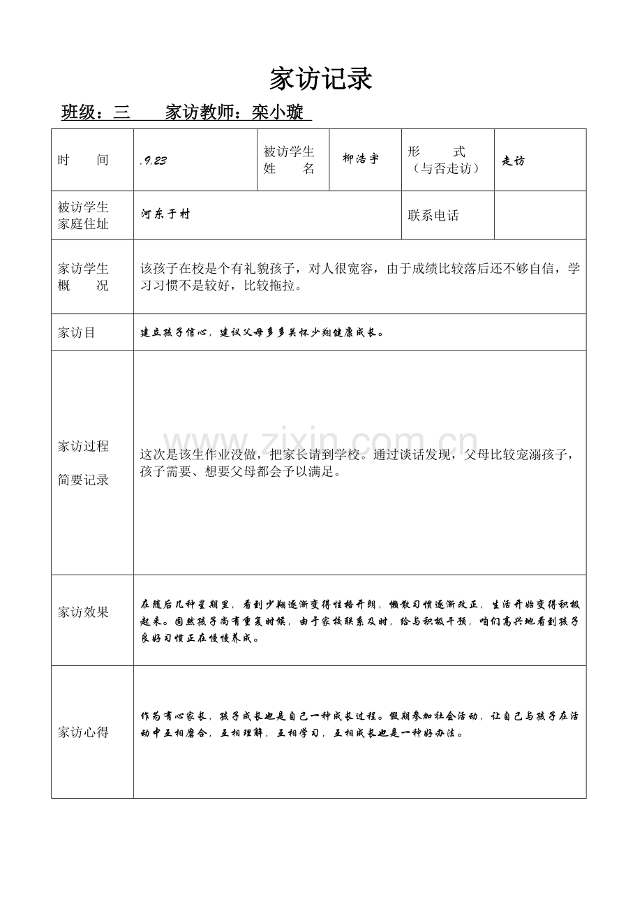 家访记录表模板样本.doc_第2页