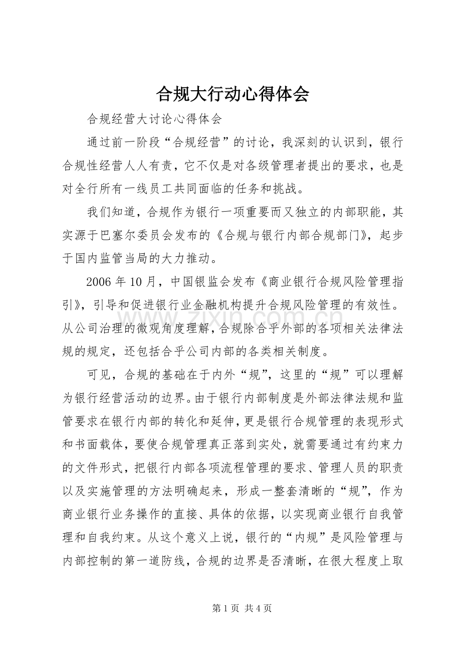 合规大行动体会心得.docx_第1页