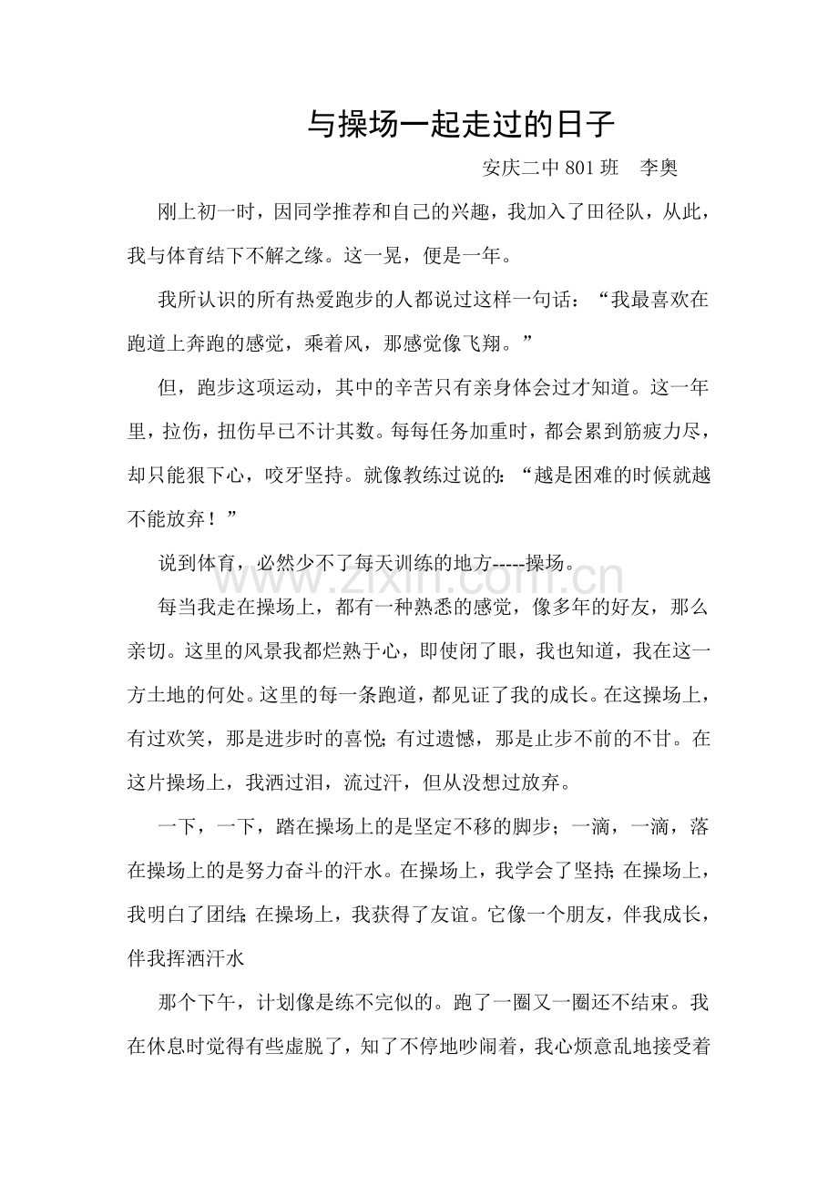 《与——一起走过的日子》征文.doc_第1页