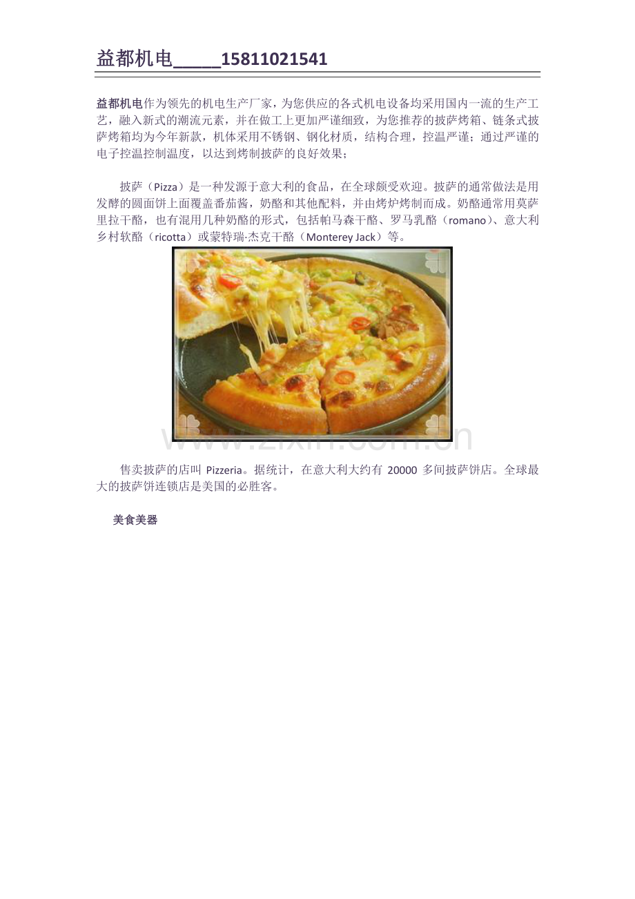 披萨烤箱链条式披萨烤箱.pdf_第1页