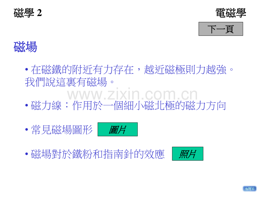 第5.电磁学：磁极和磁场的概念、电流的磁效应、弗林明左手定则、磁效应的应用.pdf_第2页