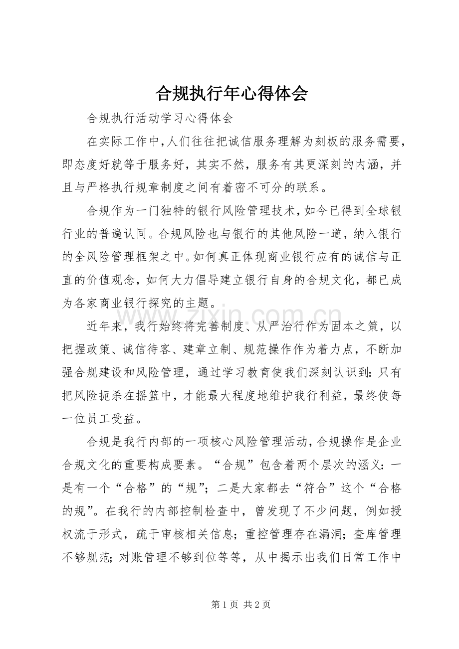 合规执行年体会心得.docx_第1页