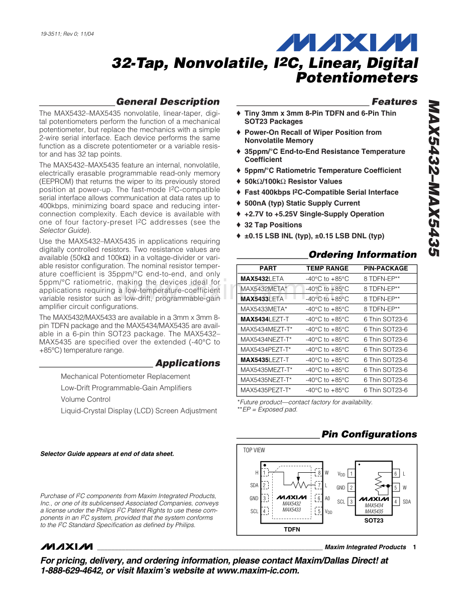 数字电位器-IIC-MAX5432.pdf_第1页