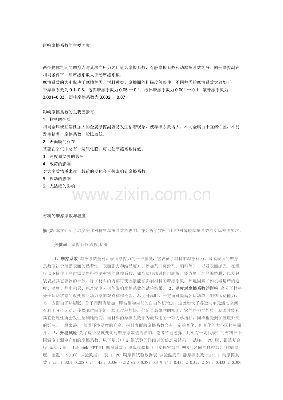 影响摩擦系数的主要因素.doc_第1页