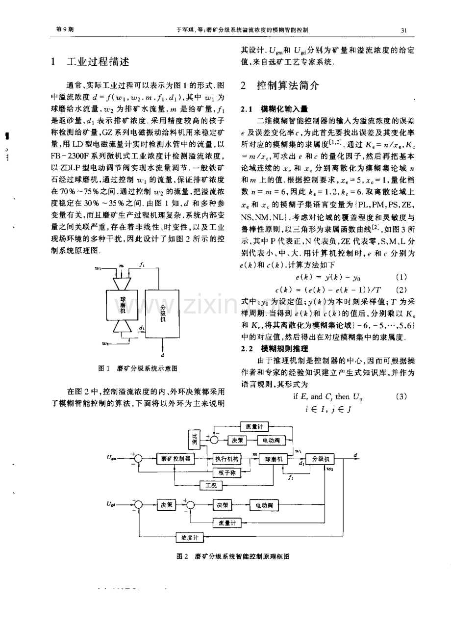 磨矿分级系统溢流浓度的模糊智能控制.pdf_第2页
