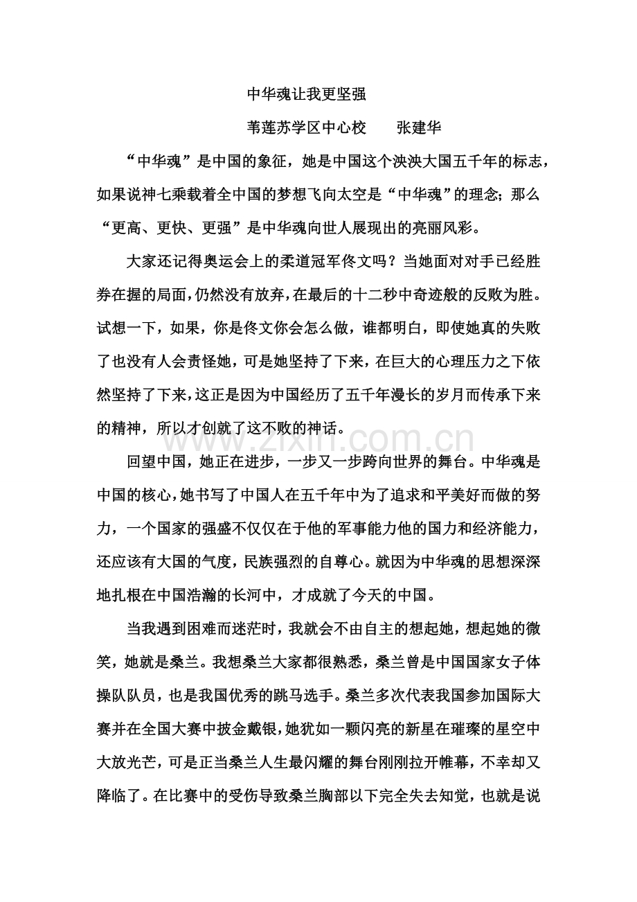 张建华-----中华魂让我更坚强.doc_第1页
