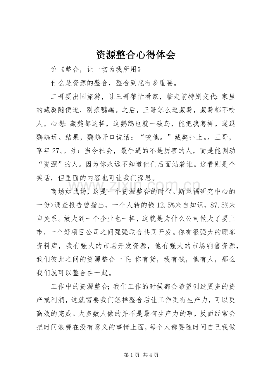 资源整合体会心得.docx_第1页