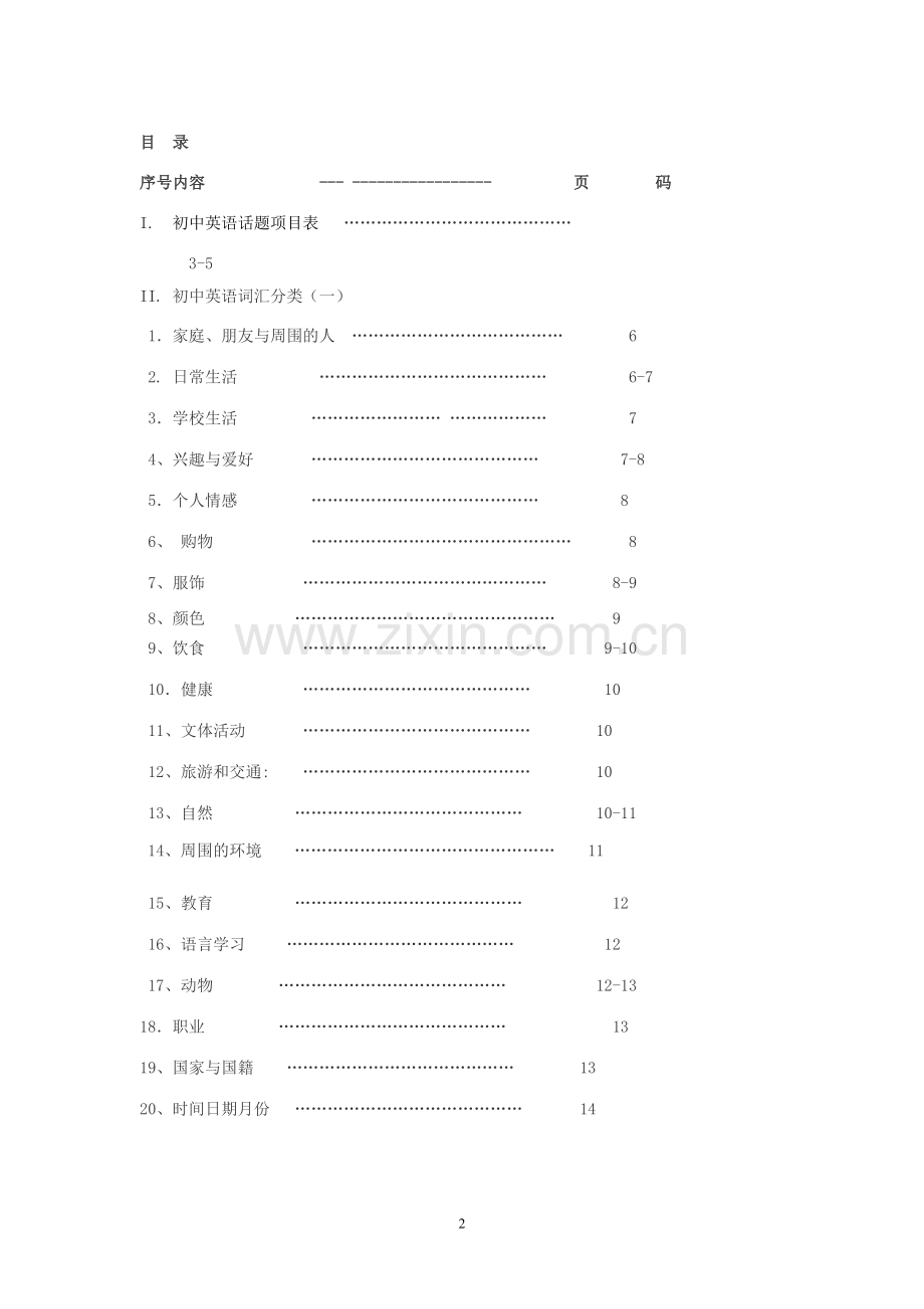 初中英语话题分类及单词分类一.doc_第2页