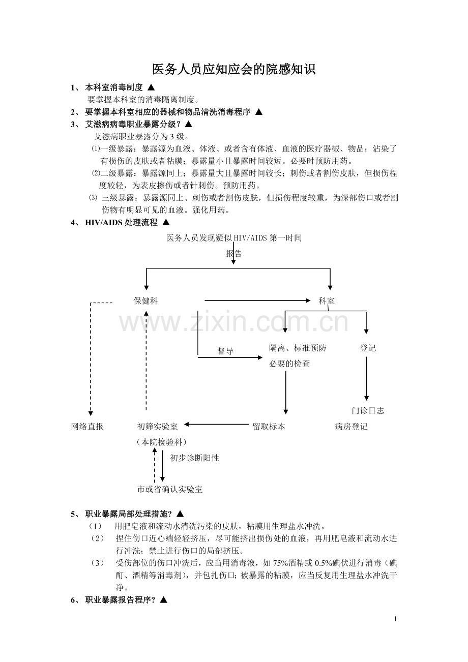 医务人员必须知道的院感知识.doc_第1页